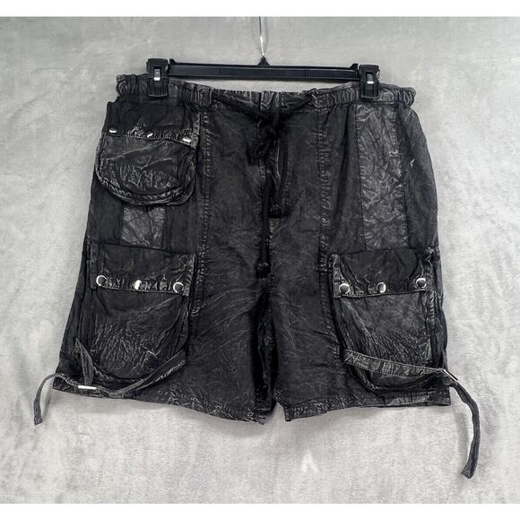 Free People Moon Bay Parachute Shorts Size Large Black - Picture 2 of 8